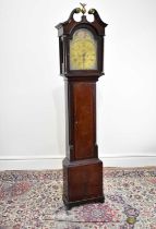 S FLETCHER, DEWSBURY; an 18th century eight day longcase clock, the brass face set with applied