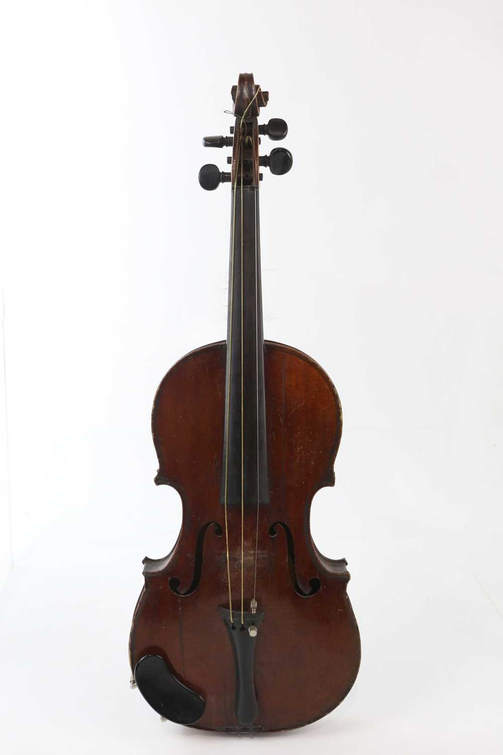 COMPAGNON; a French one piece back three-quarter size violin and bow. - Image 2 of 14