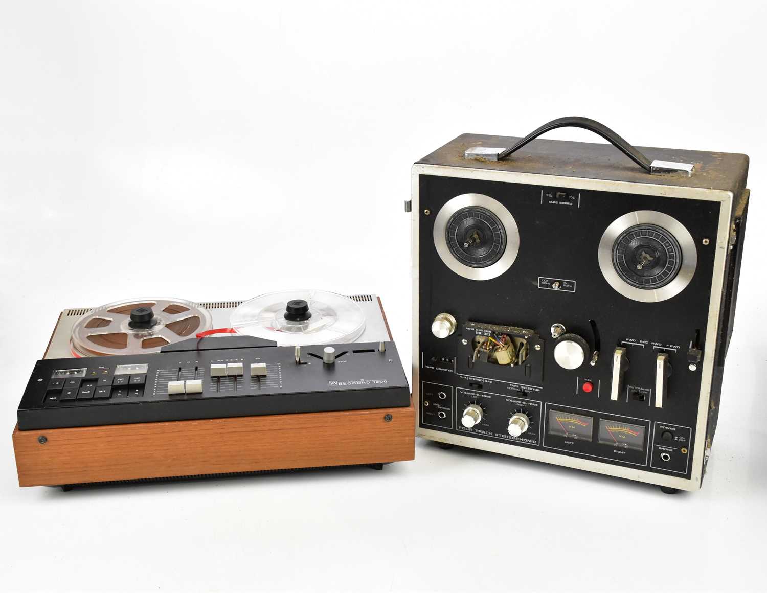 BANG & OLUFSEN; a Beocord 1200 reel to reel, with an Akai model 1721L reel to reel (2). Condition