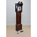 THOMAS HAMPSON, WREXHAM; an 18th century eight day longcase clock, the brass face with applied