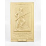 A WWII ivory coloured bakelite wall plaque, "War Savings Campaign 1944, presented by the War