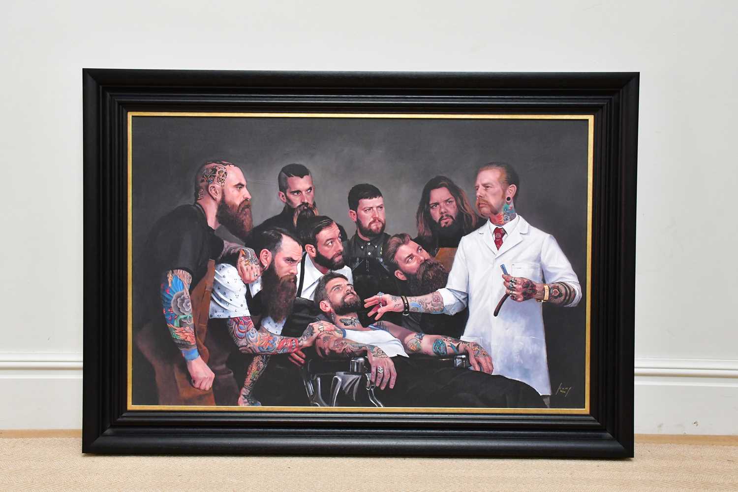 † VINCENT KAMP: a signed limited edition print, 'The Shaving Lesson of Frank Rimmer', 93/95,