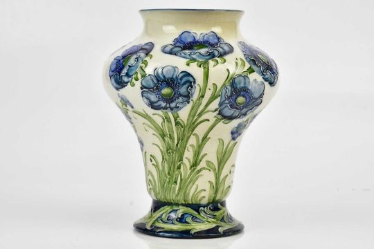 WILLIAM MOORCROFT FOR JAMES MACINTYRE; a Florianware vase decorated in the 'Blue Poppy' pattern, - Image 1 of 4