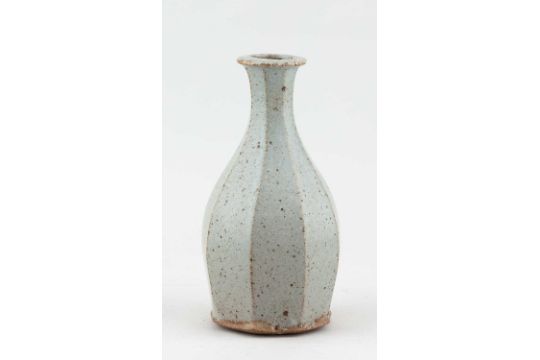 † PHIL ROGERS (1951-2020); a cut sided stoneware bottle covered in speckled grey glaze, impressed PR - Image 1 of 7