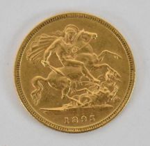 A Victorian 1895 half sovereign, approx 3.9g.