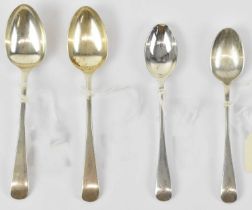 A pair of George V hallmarked silver teaspoons, Birmingham 1933, together with a pair of Edward