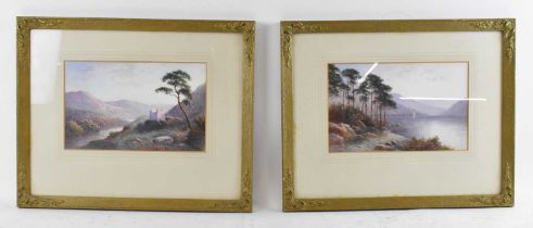 JAMES WALTER GOZZARD (1888-1950); a pair of watercolour rural scenes, signed with initials, 17 x