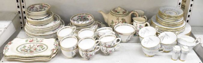 HAMMERSLEY & CO; a part tea and dinner service, decorated in the 'Indian Tree' pattern, and a