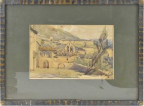 † W. S. C; watercolour rural scene, 'Near Palermo', thought to be by Winston Churchill, passed