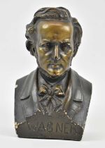 A plaster bust of Wagner, inscribed to front and rear 'V.K.18.KL'. Condition Report: There are