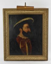 FOLLOWER OF TITIAN; oil on panel, King Francis I of France, unsigned, 54 x 44cm, in gilt frame.