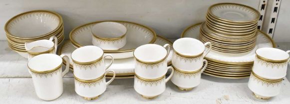 ROYAL ALBERT; a part tea service decorated in the 'Paragon Athena' pattern with gilt rims,