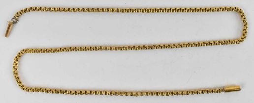 A 15ct yellow gold necklace, length 45cm, approx 6g. Condition Report: This item is hallmarked as