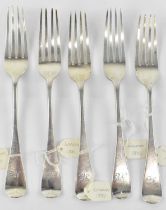 CHAWNER & CO; a pair of Victorian hallmarked silver forks, London 1880, another pair of Victorian