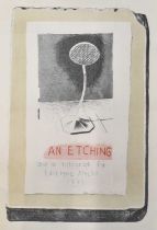 DAVID HOCKNEY; a lithograph, 'An Etching and a Lithograph for Editionz Alecto, 1973', signed in