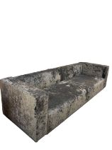 BEN WHISTLER; a modern grey upholstered sofa, width 305cm.