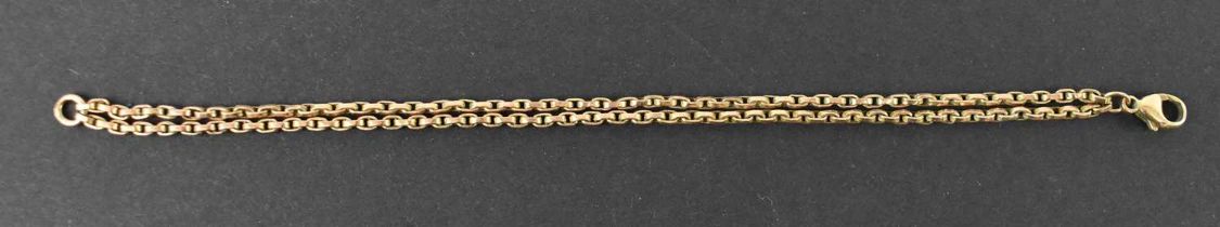 A small 9ct yellow gold necklace, length approx 30cm, approx 5.2g.