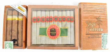 CIGARS; three boxed and sealed sets of cigars including three Cohiba, Artesanos and Vega Ferrera (