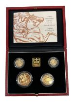 THE ROYAL MINT; a 1999 United Kingdom Gold Proof Four-Coin Sovereign Collection, numbered 0552,