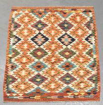 A handmade Chobi Kilim rug, 133 x 84cm.