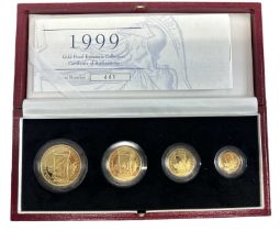 THE ROYAL MINT; a 1999 Gold Proof Britannia Collection, numbered 441, comprising 1oz fine gold coin,