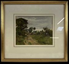 JOSHUA ANDERSON HAGUE (1850-1916); watercolour, rural scene, signed lower right, 18 x 23cm, framed