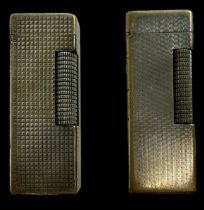 DUNHILL; two stainless steel lighters.