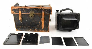 THORNTON-PICKARD; a 19th century cased plate camera.