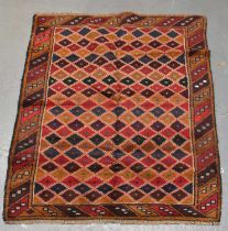 A handmade Baluchi rug, 140 x 92cm.