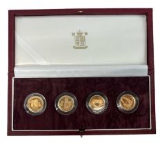 THE ROYAL MINT; a 2003 gold proof four coin Pattern collection, cased.