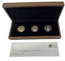 THE ROYAL MINT; a 2012 Gold Proof Sovereign Three-Coin Collection set, comprising full sovereign,