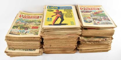 A large quantity of The Victor and The Dandy magazine, running from the early to late 1960s.