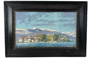 † FRANCIS HAMEL (born 1963); oil on gesso, 'Isola Bella in late March', signed lower right, with