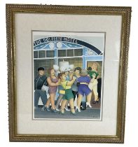 † BERYL COOK; a limited edition print, 'Party Girls', signed lower right, no. 624/650, 53 x 56cm,