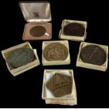 MEDALLIC ART CO NEW YORK; five boxed commemorative medallions and a further Royal Mint Westminster