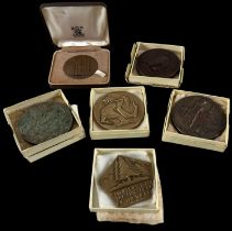 MEDALLIC ART CO NEW YORK; five boxed commemorative medallions and a further Royal Mint Westminster