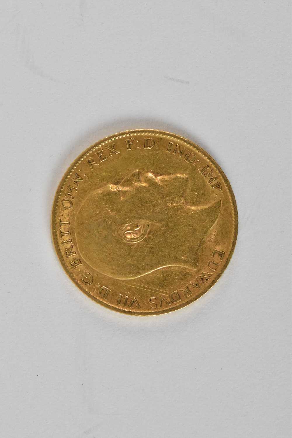 An Edward VII 1910 half sovereign. - Image 2 of 2