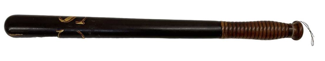 A truncheon inscribed 'CS', stamped 'Parker of Holburn' to the end of the handle.