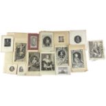 A group of fifteen 19th century and later prints, engravings and pictures.