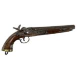 A 19th century flintlock pistol.