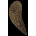 A Dan Gagon beak mask, height 30cm, width 17cm.