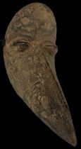 A Dan Gagon beak mask, height 30cm, width 17cm.
