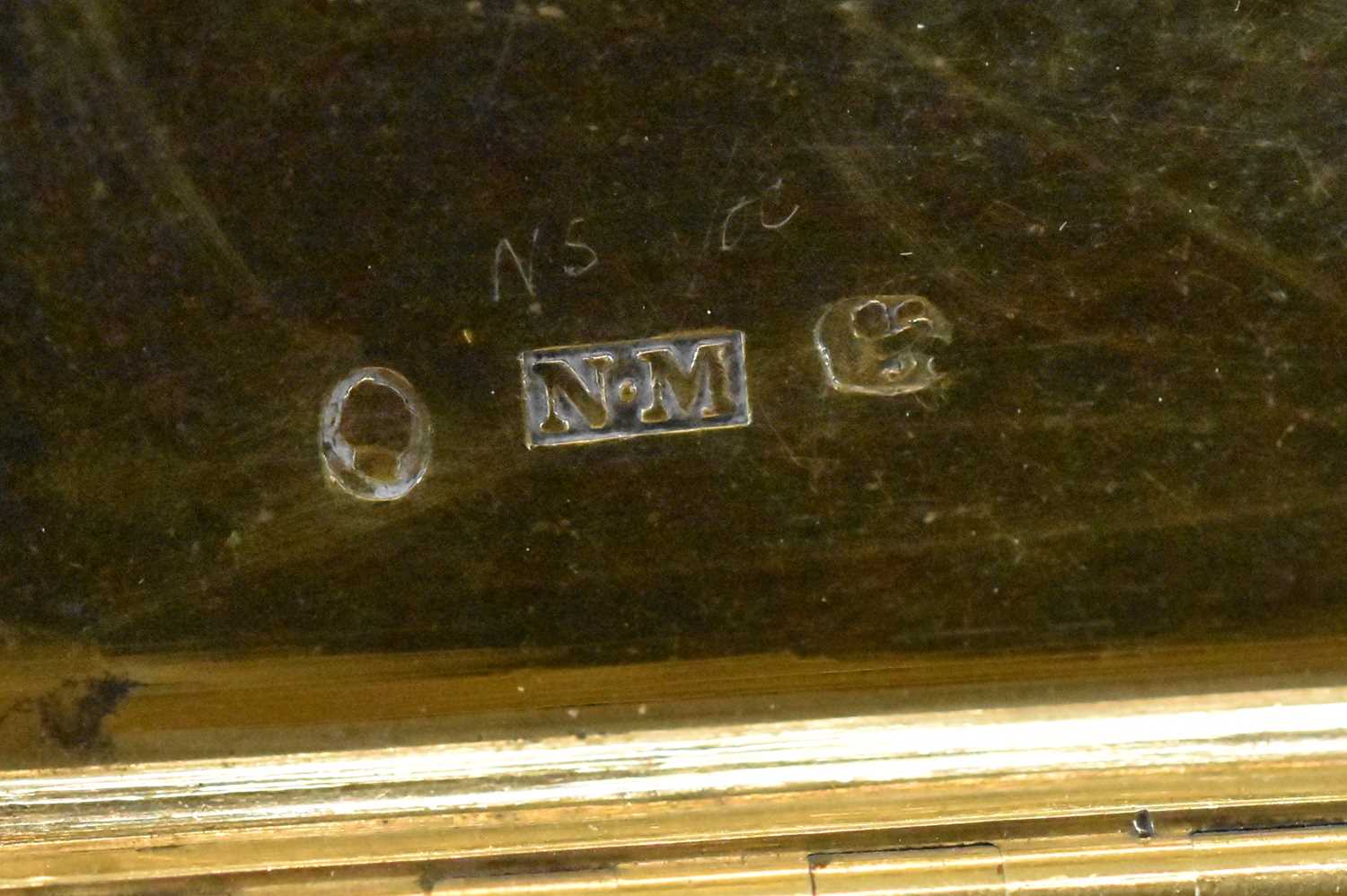 NATHANIEL MILLS; a William IV hallmarked silver rectangular vinaigrette with gilt interior, - Image 2 of 2