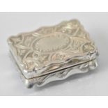 COLEN HEWER CHESHIRE; a Victorian hallmarked silver vinaigrette with pierced gilt interior,