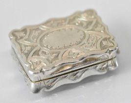 COLEN HEWER CHESHIRE; a Victorian hallmarked silver vinaigrette with pierced gilt interior,