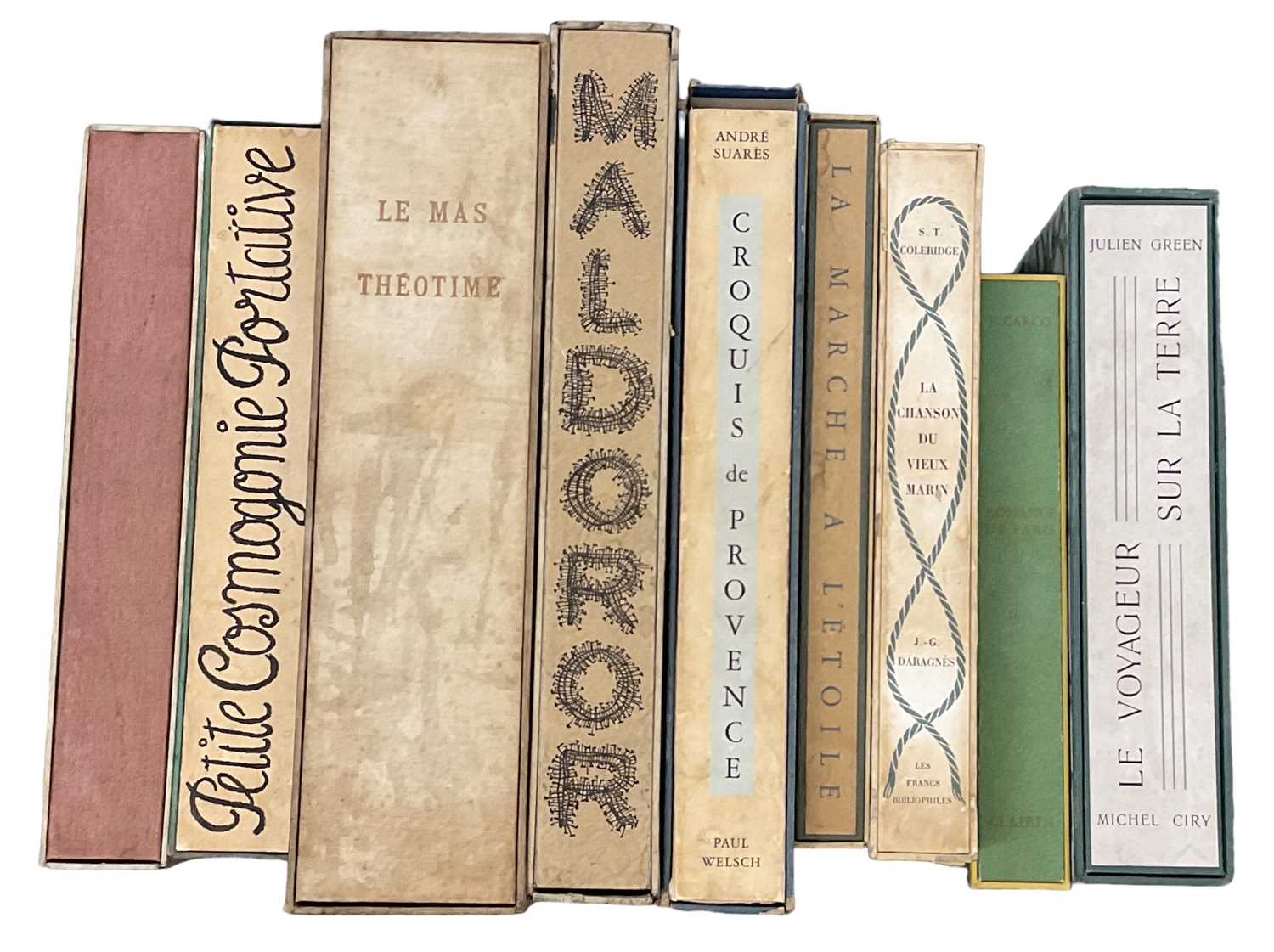 A group of nine French illustrated limited editions, mainly from the 1940s.