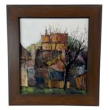 † KRZYSZTOF RACZYNSKI KRZYR; oil on canvas, rural landscape scene, signed lower left, inscription