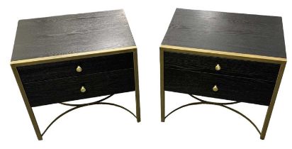 LIANG & EIMIL (MFUK DESIGN & FURNITURE LTD); a pair of modern contemporary two drawer bedside