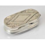 GEORGE UNITE; a Victorian hallmarked silver vinaigrette with pierced gilt interior, Birmingham 1870,