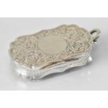 COLEN HEWER CHESHIRE; a Victorian hallmarked silver vinaigrette with pierced gilt interior,